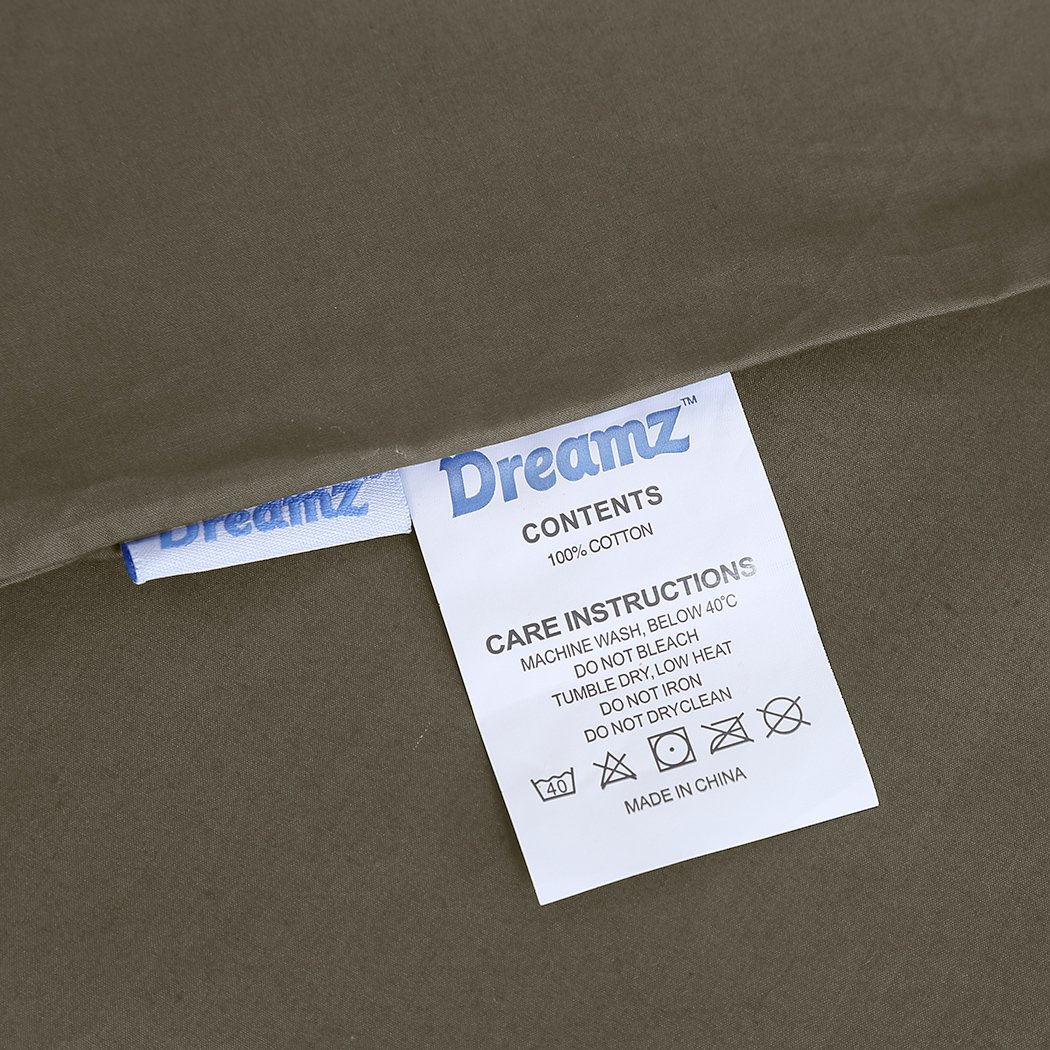 DreamZ Weighted Blanket in Light Brown, featuring a soft cotton and polyester cover with glass bead filling for deep relaxation.